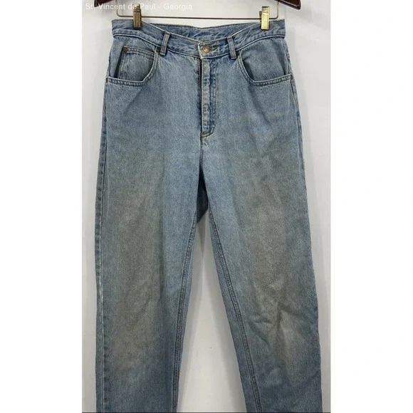Liz Wear Light Wash Tapered 100% Cotton‎ Distressed Jeans Women's 10 Cropped - Picture 3 of 8